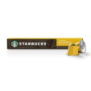 Starbucks by Nespresso, Blonde Roast Espresso (10-count single serve capsules, compatible with Nespresso Original Line System)